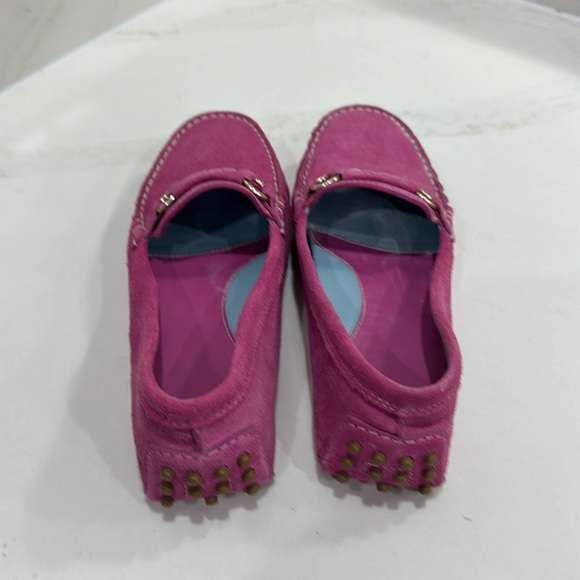 France’s Valentine Charlie Loafer pink suede drivers size 6 1/2 - Picture 3 of 10